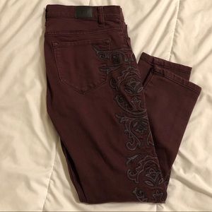 Unique burgundy jeans from BDG